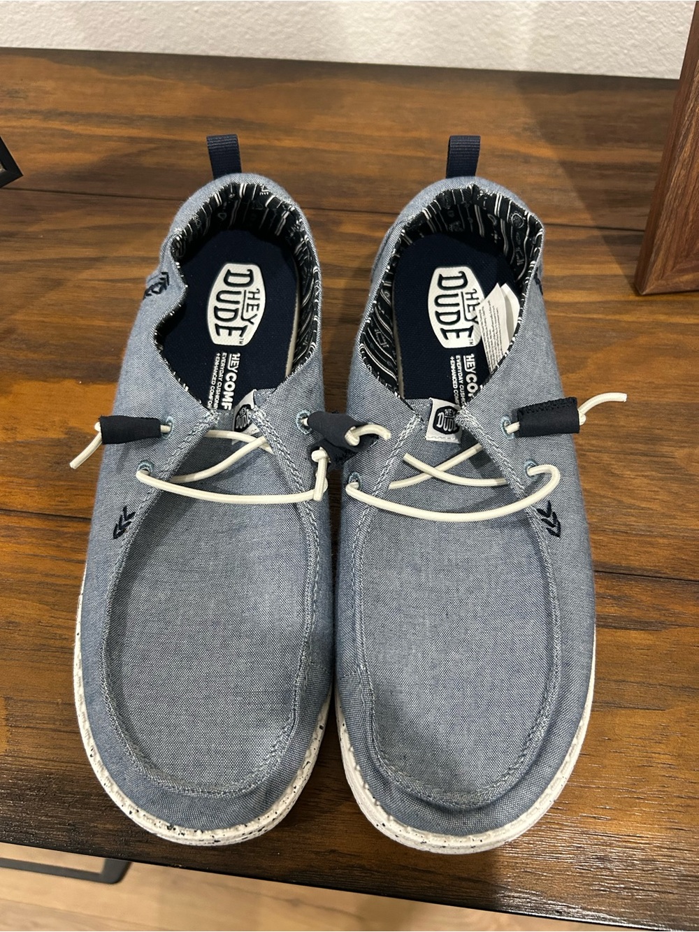 Hey Dude Wally Slip-On Shoes in Chambray Blue
